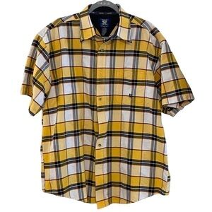 Wrangler yellow XL men’s plaid button down shirt